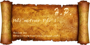 Hümpfner Pál névjegykártya